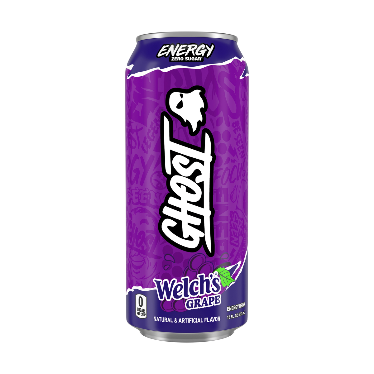 Ghost Zero Sugar Welch's Grape Energy Drink 16 oz can